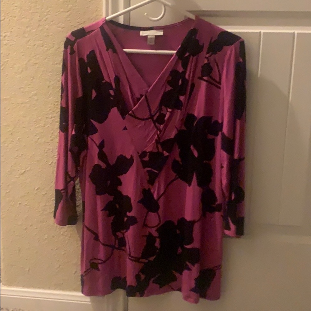 Dana Buchman Knit V-Neck Top